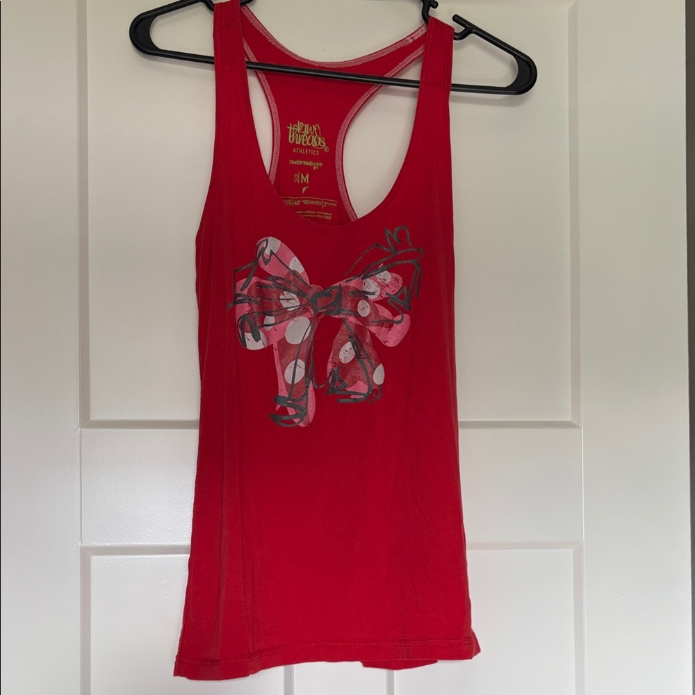 Disney Red Tank Top with Bow Design